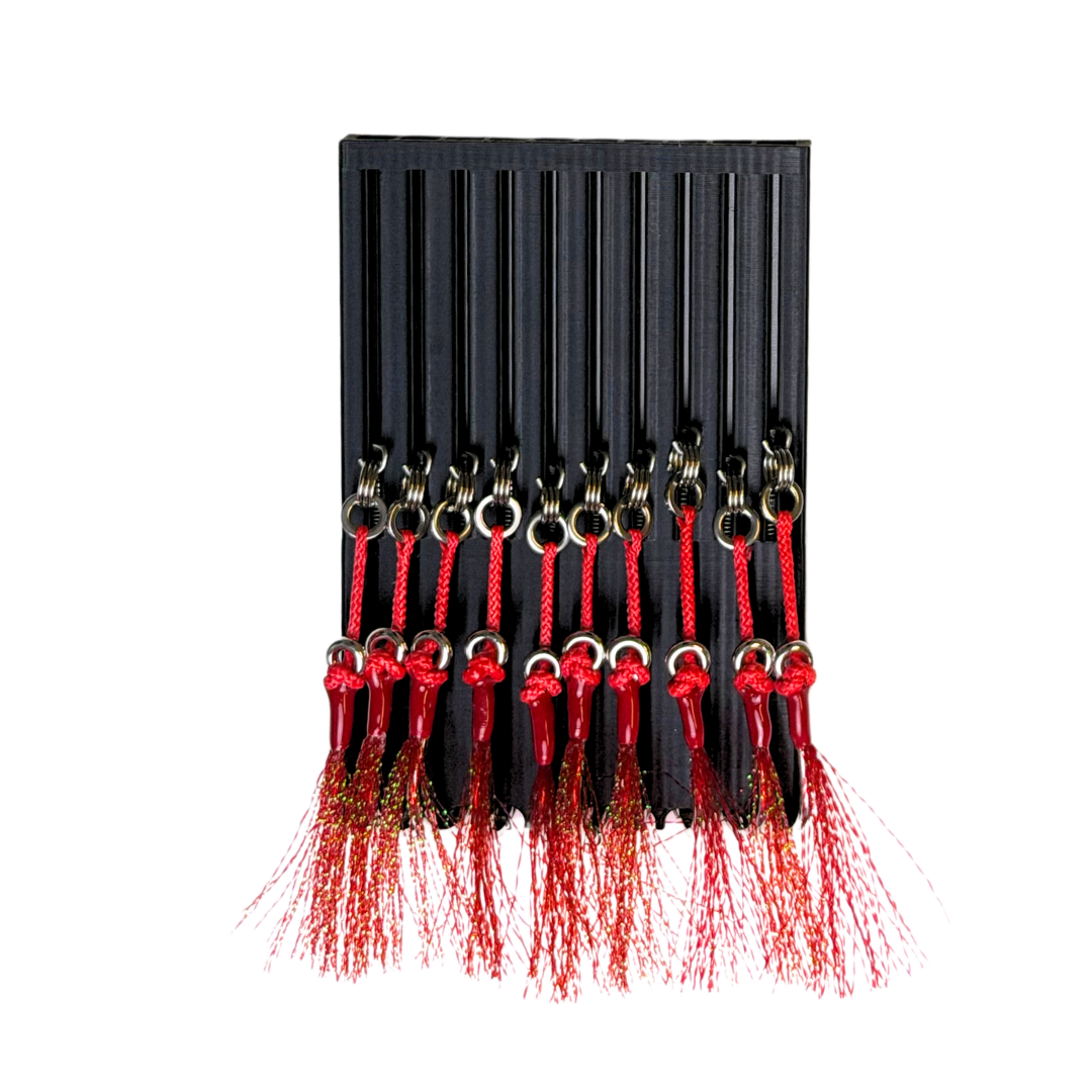 Jig WorX Assist Hook Holder | Compact Slow Pitch Jigging Hook Organizer for Twin & Single Assist Hooks
