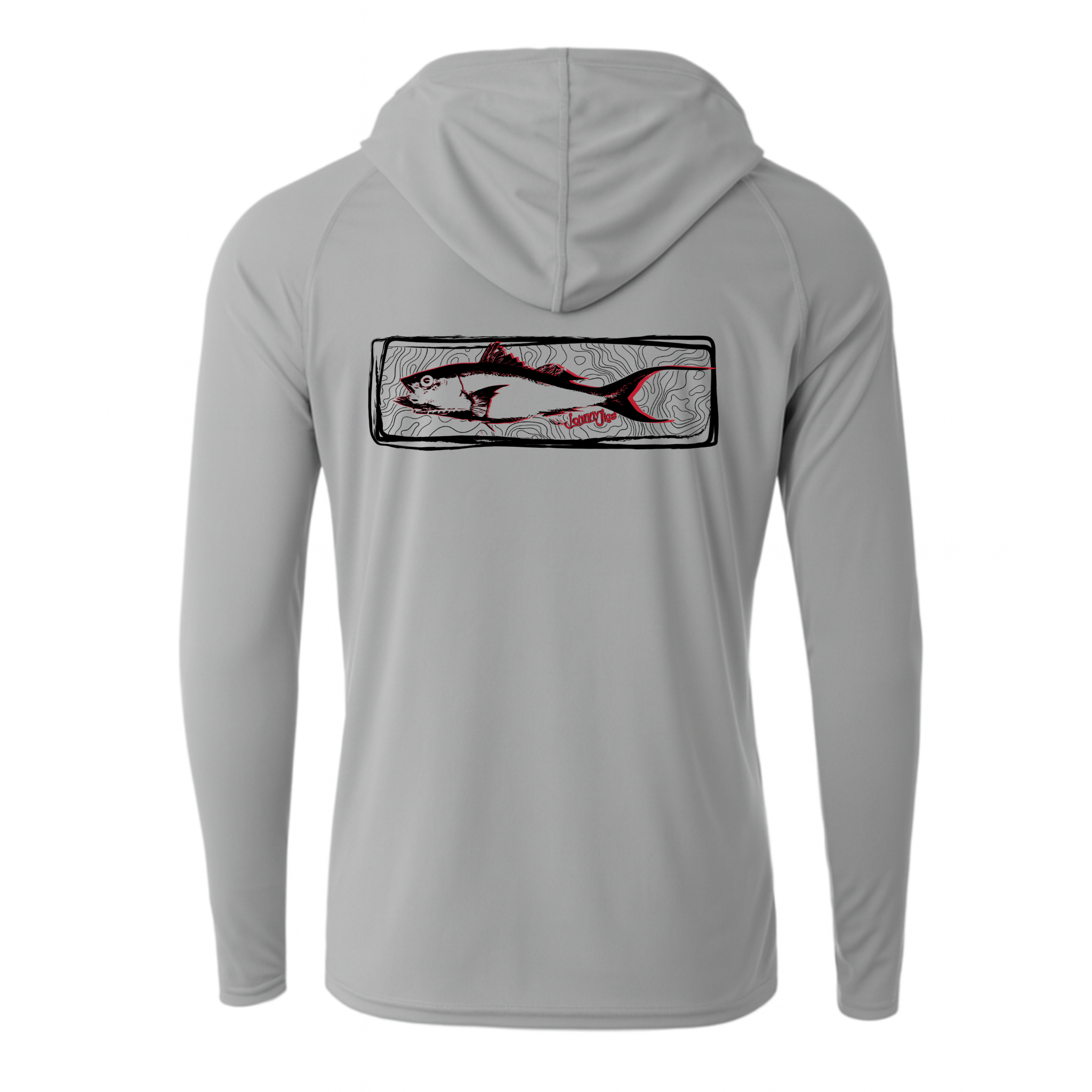 Johnny Jigs Queen Snapper UV Hooded Long Sleeve Fishing Shirt – UPF 44+ Sun Protection