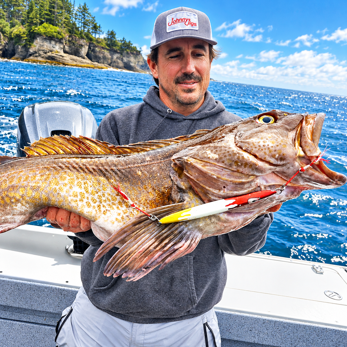 Atlas Gold/Red Drip Slow Pitch Jig