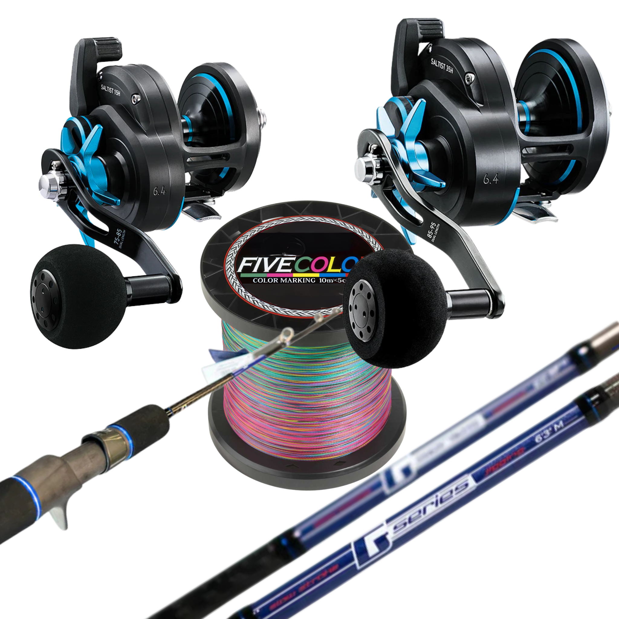 Daiwa Saltist Slow Pitch Jigging Combo with Mustad Rod + Free Spooling