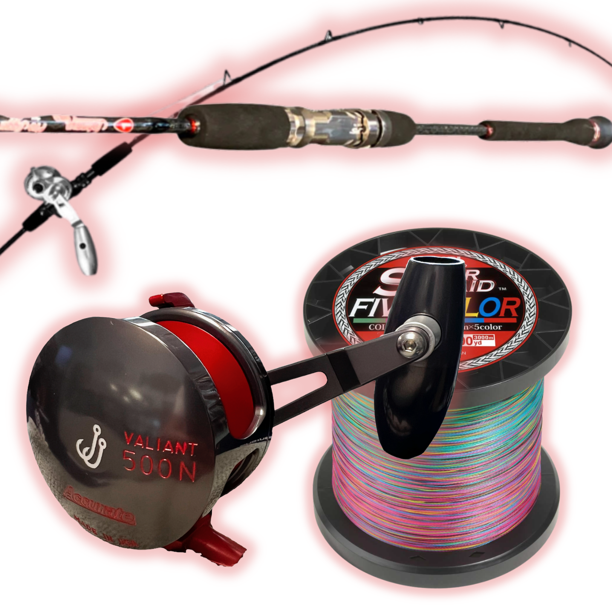 JJ Pro Jigger Plus Rod and Spooled JJ Accurate 500N Combo