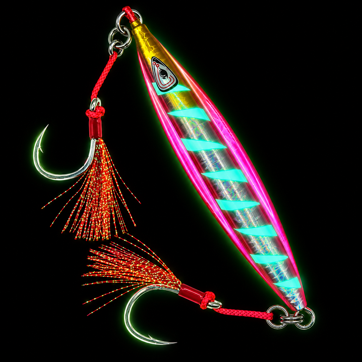 Torpedo Glider UFO Guava Glow Slow Pitch Jig