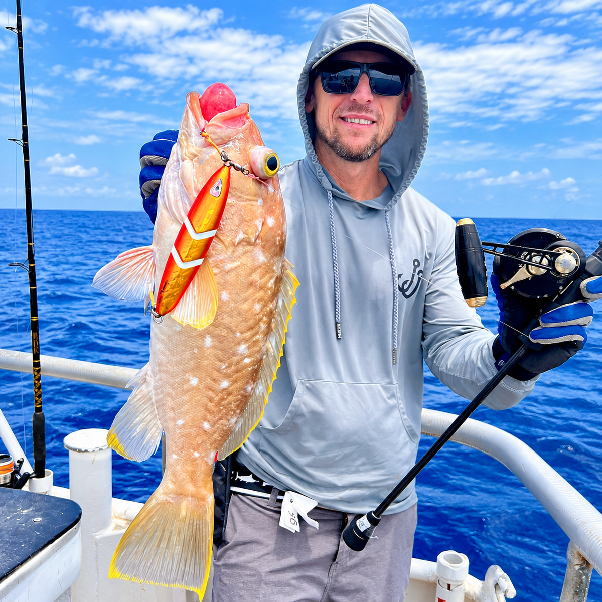 One Drop Orange/Gold Glow Slow Pitch Jig