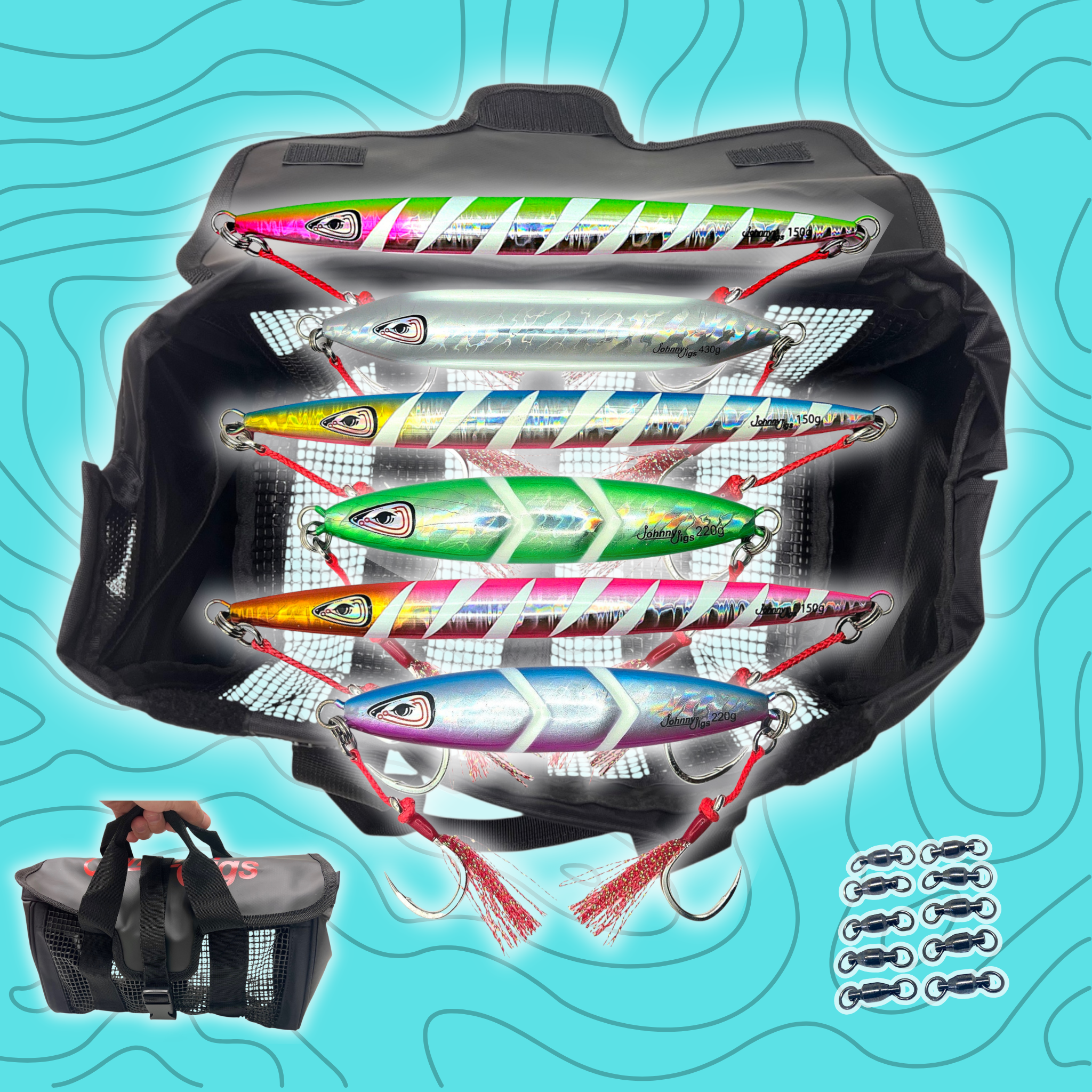 Johnny Jigs® Slow Pitch Deep Drop Adventure Pack (6 Jigs) | Pre