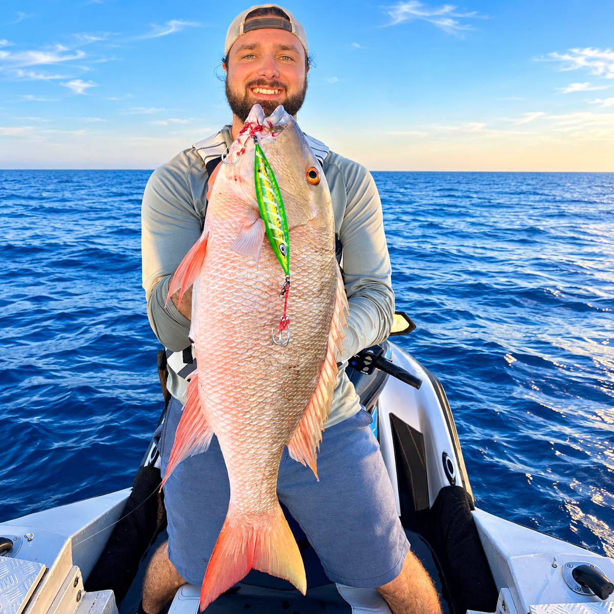 Torpedo Glider UFO Green/Gold Glow Slow Pitch Jig