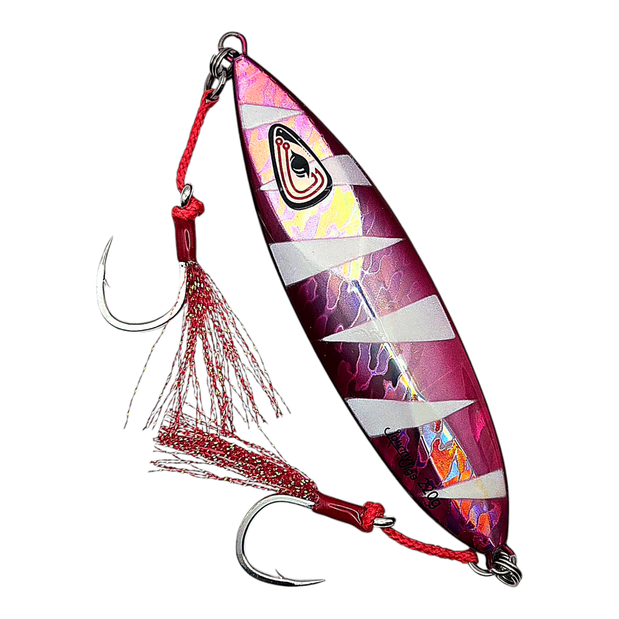 best vertical jigging lures for lake trout Johnny Jigs Ultra Flutter Slow Pitch Jig 350g Pink GLOW