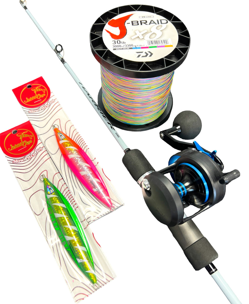 Slow Pitch Saltwater Jigging Rod And Reel Combo Deep Stix Slow