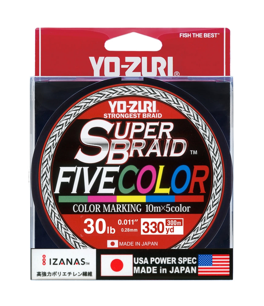 Yo-Zuri SuperBraid Five Color SMALL SPOOLS