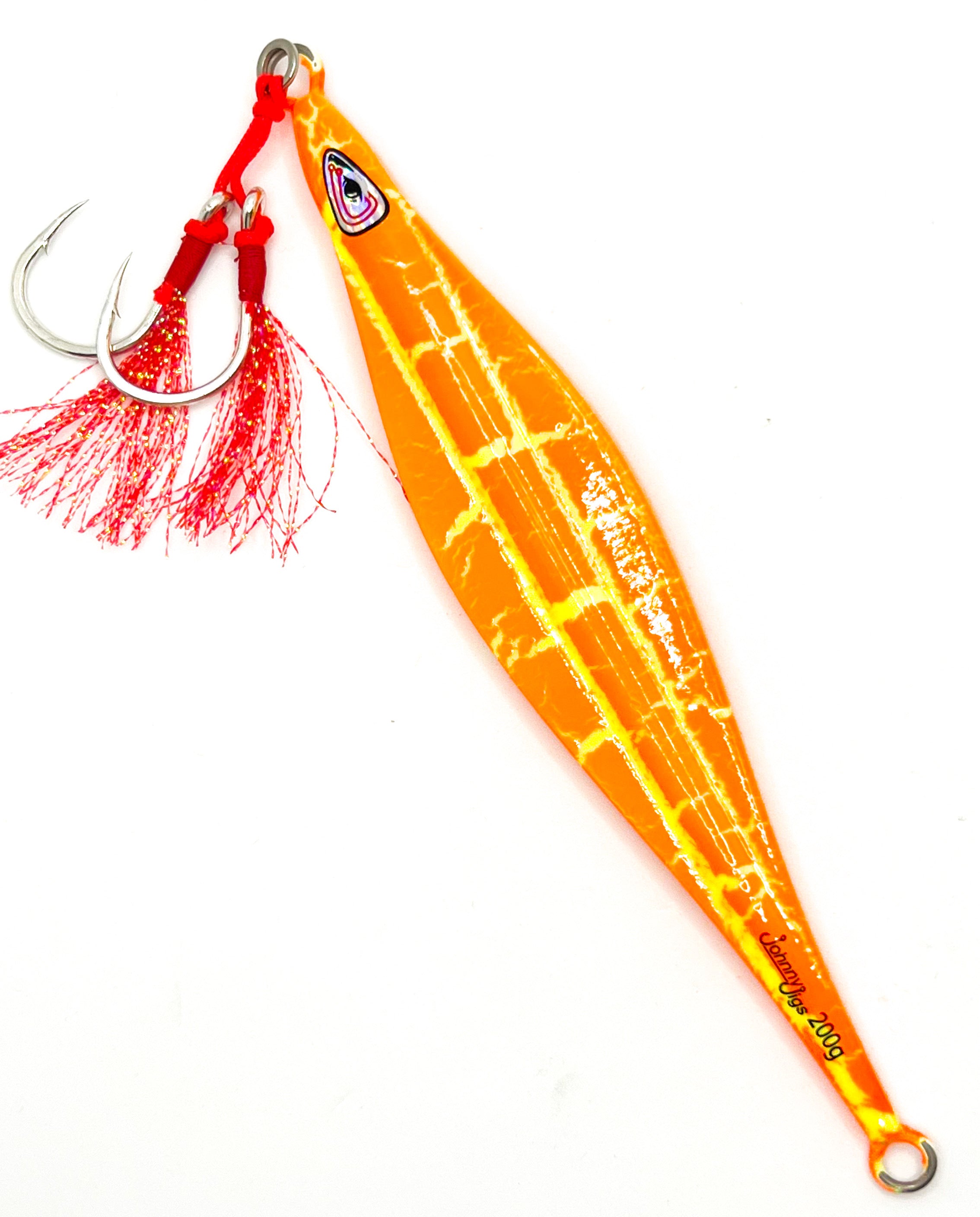 Flying Wing Orange Crackle Slow Pitch Jig