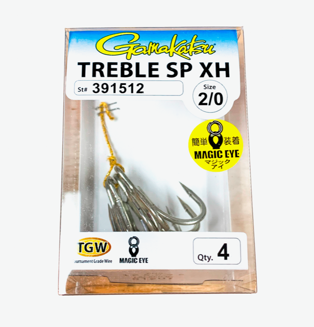 Gamakatsu 66224 Treble Hook Treble 19 Size 2 (0722)