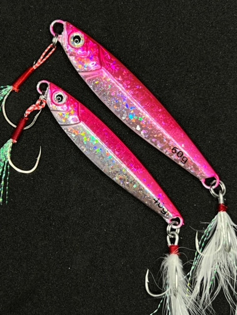 Long Casting Jig Pink/Silver – Johnny Jigs
