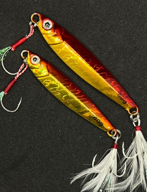 Long Casting Jig Gold/Red – Johnny Jigs