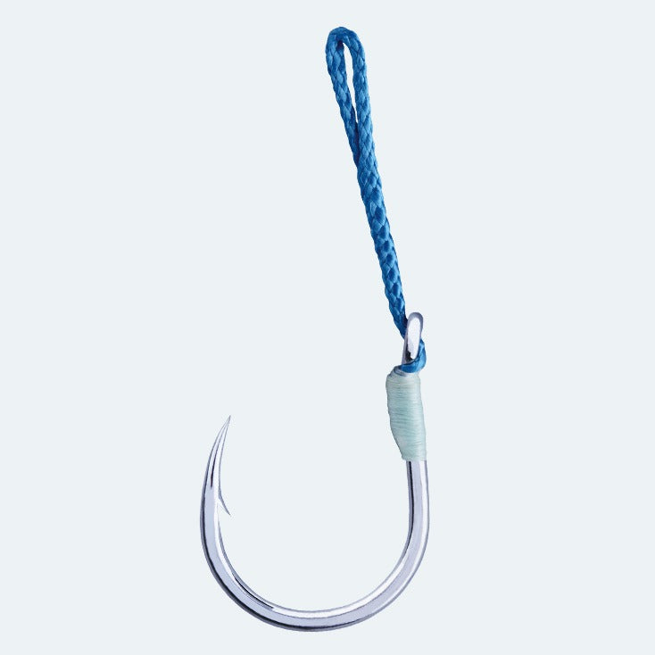 20PCS Jigging Hook Single Hook Trailer Flasher Assist Hook with