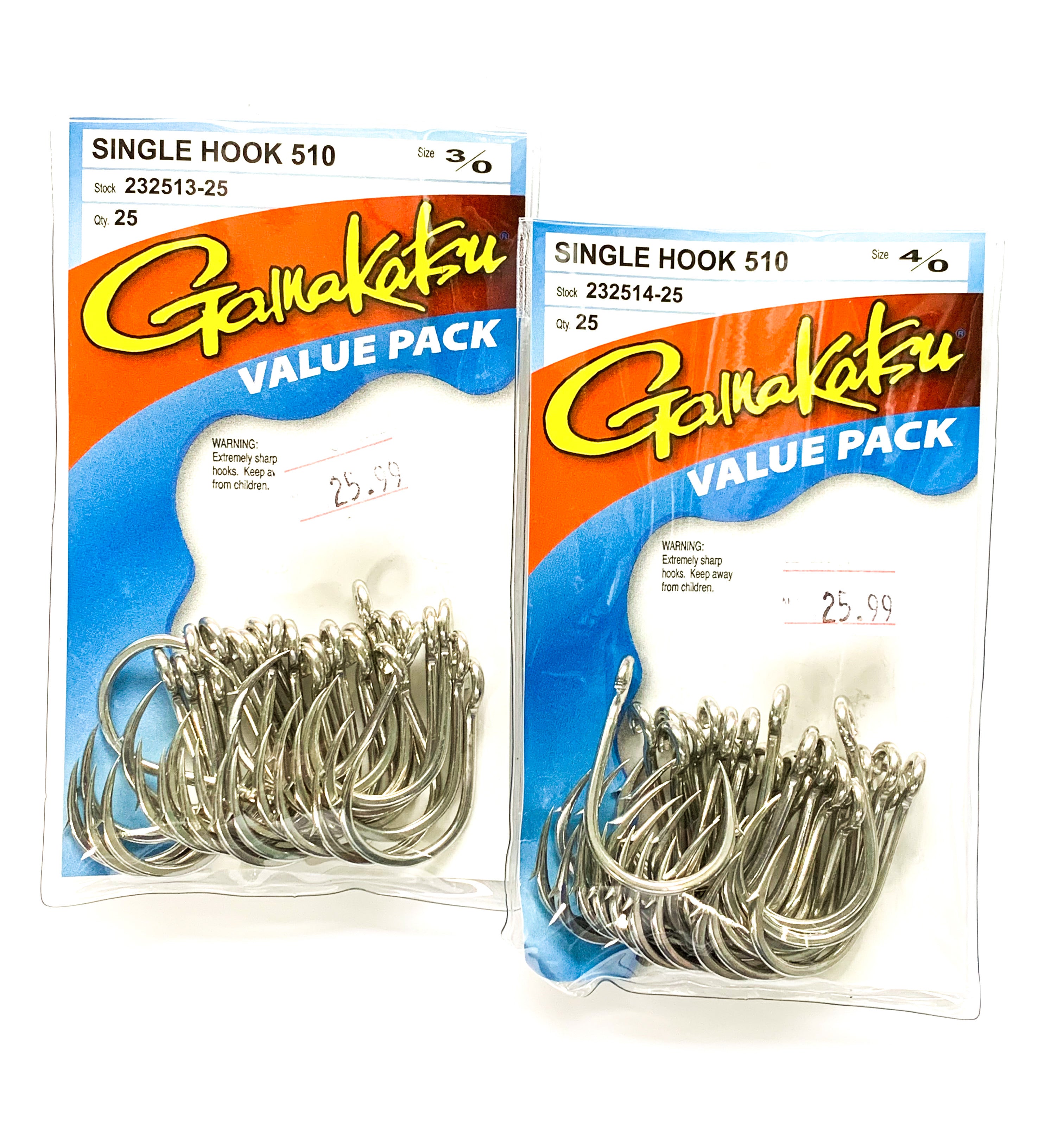 Gamakatsu Hooks | 25 Pack Gamakatsu 510 Hooks | Johnny Jigs
