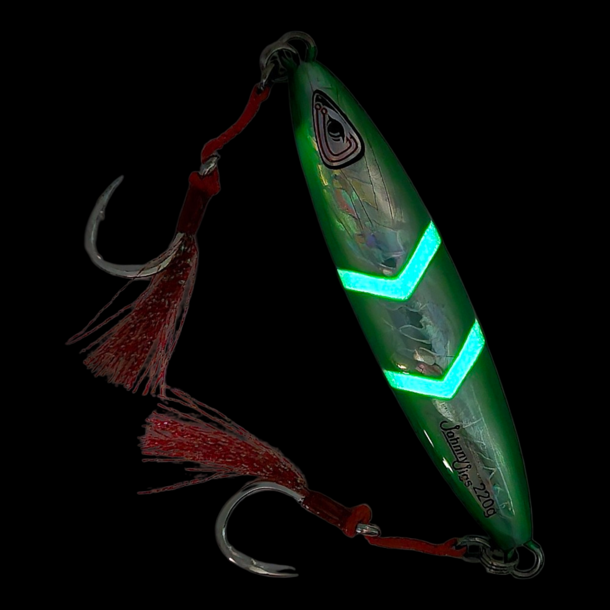 One Drop Green/Silver Glow Slow Pitch Jig