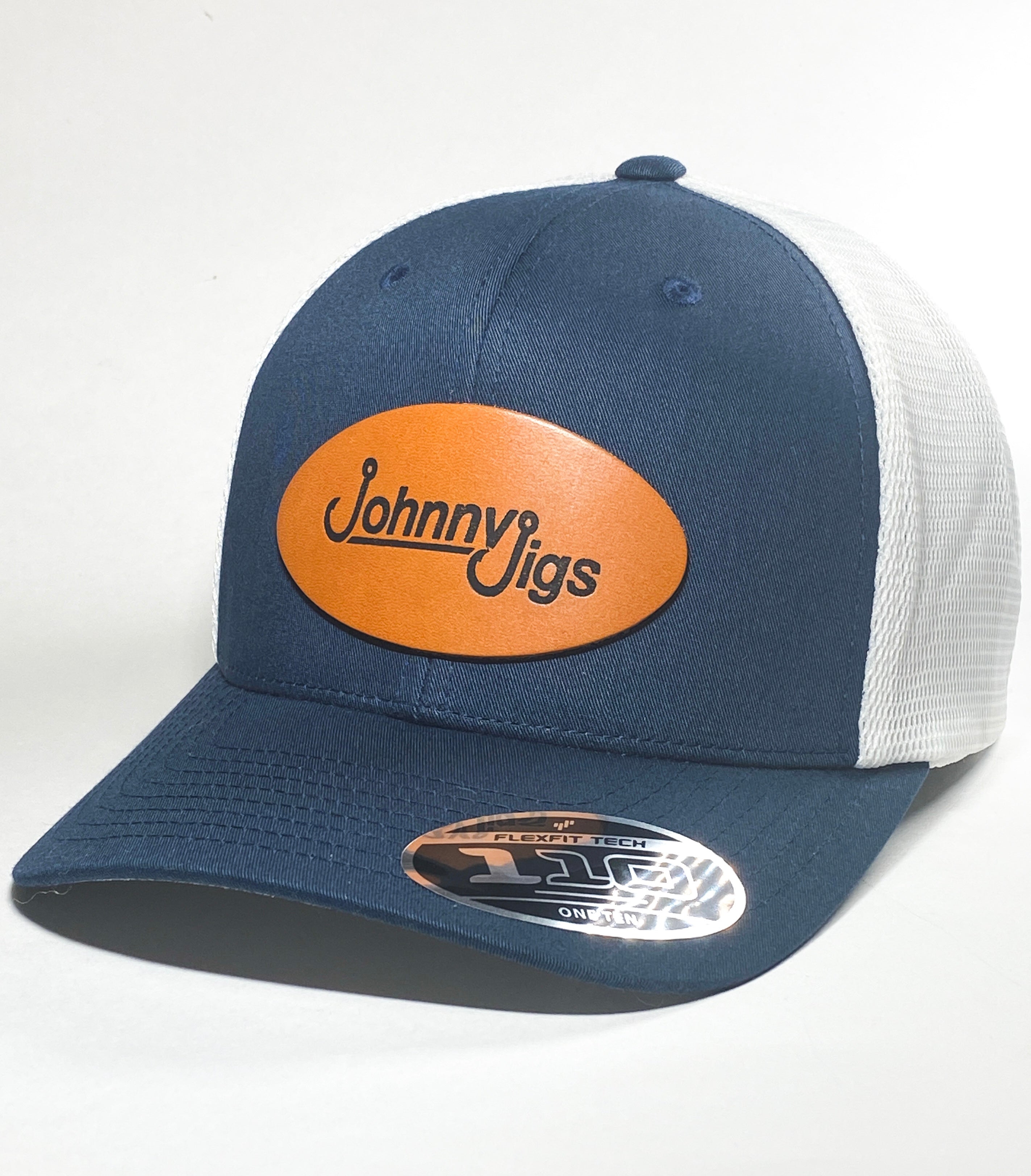 Johnny Jigs® Leather Patch Hat | Premium Flexfit Fishing Hat