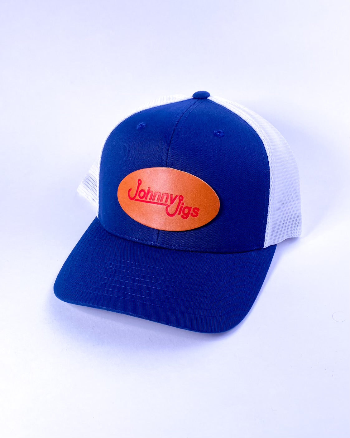 Johnny Jigs® Leather Patch Hat | Premium Flexfit Fishing Hat