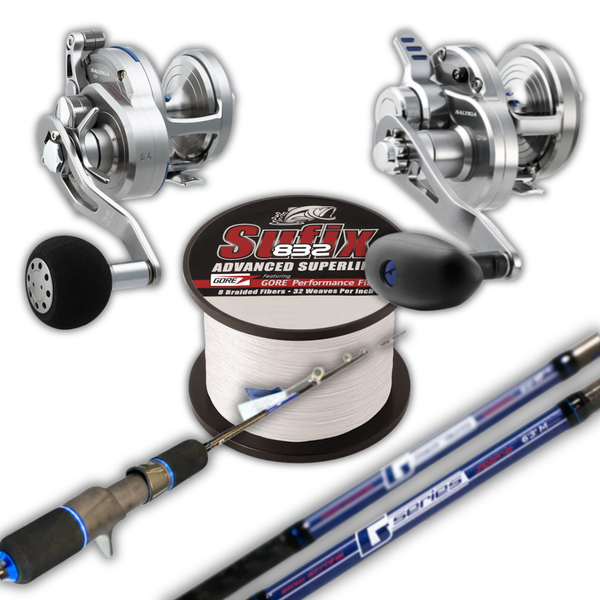 Daiwa Saltiga Mustad G-Series SPJ Combo Sufix 832 Ghost Braid