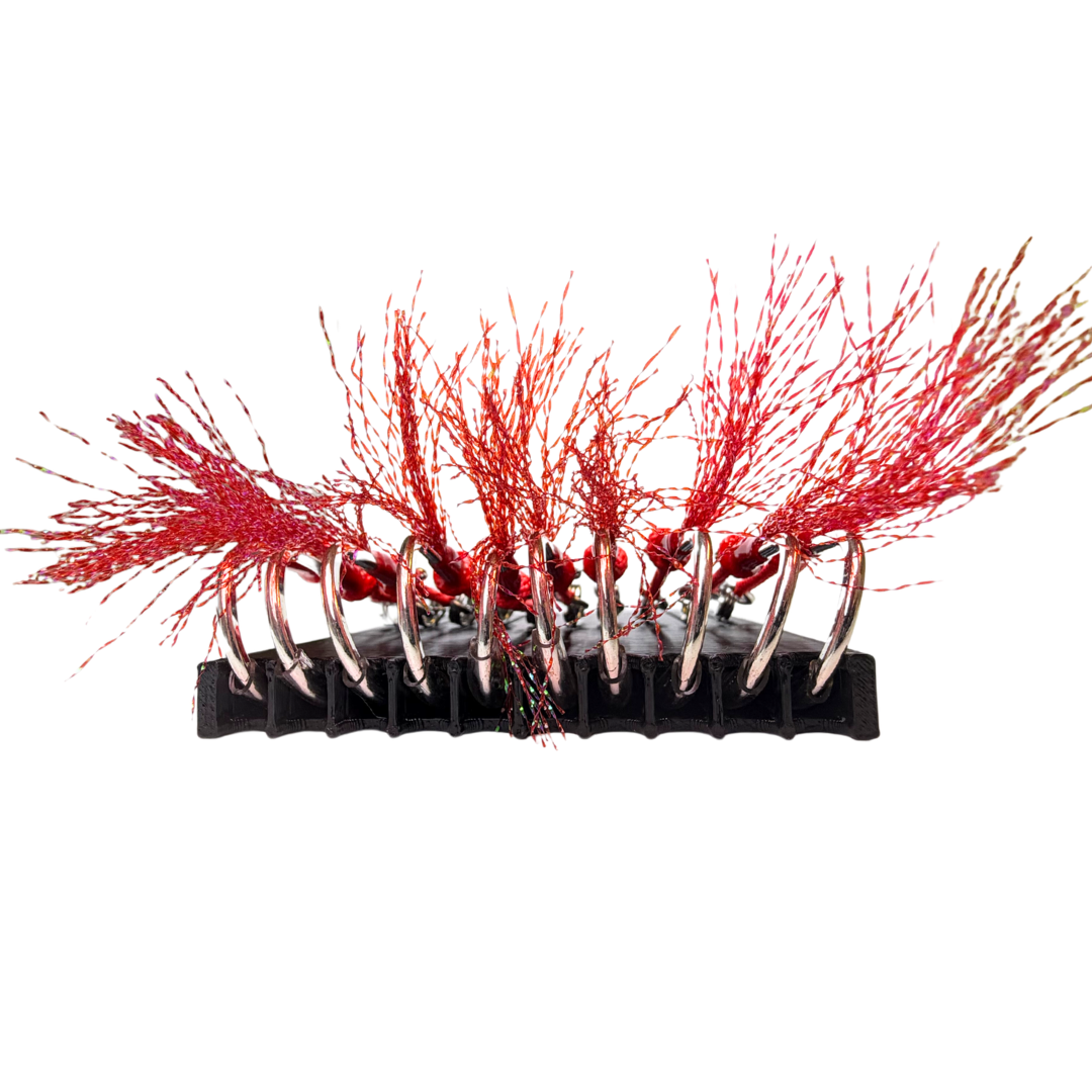 Jig WorX Assist Hook Holder | Compact Slow Pitch Jigging Hook Organizer for Twin & Single Assist Hooks