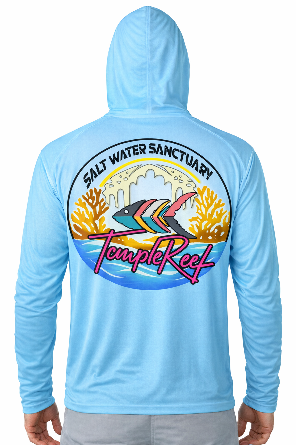 Temple Reef® Saltwater Sanctuary UV Hooded Fishing Shirt