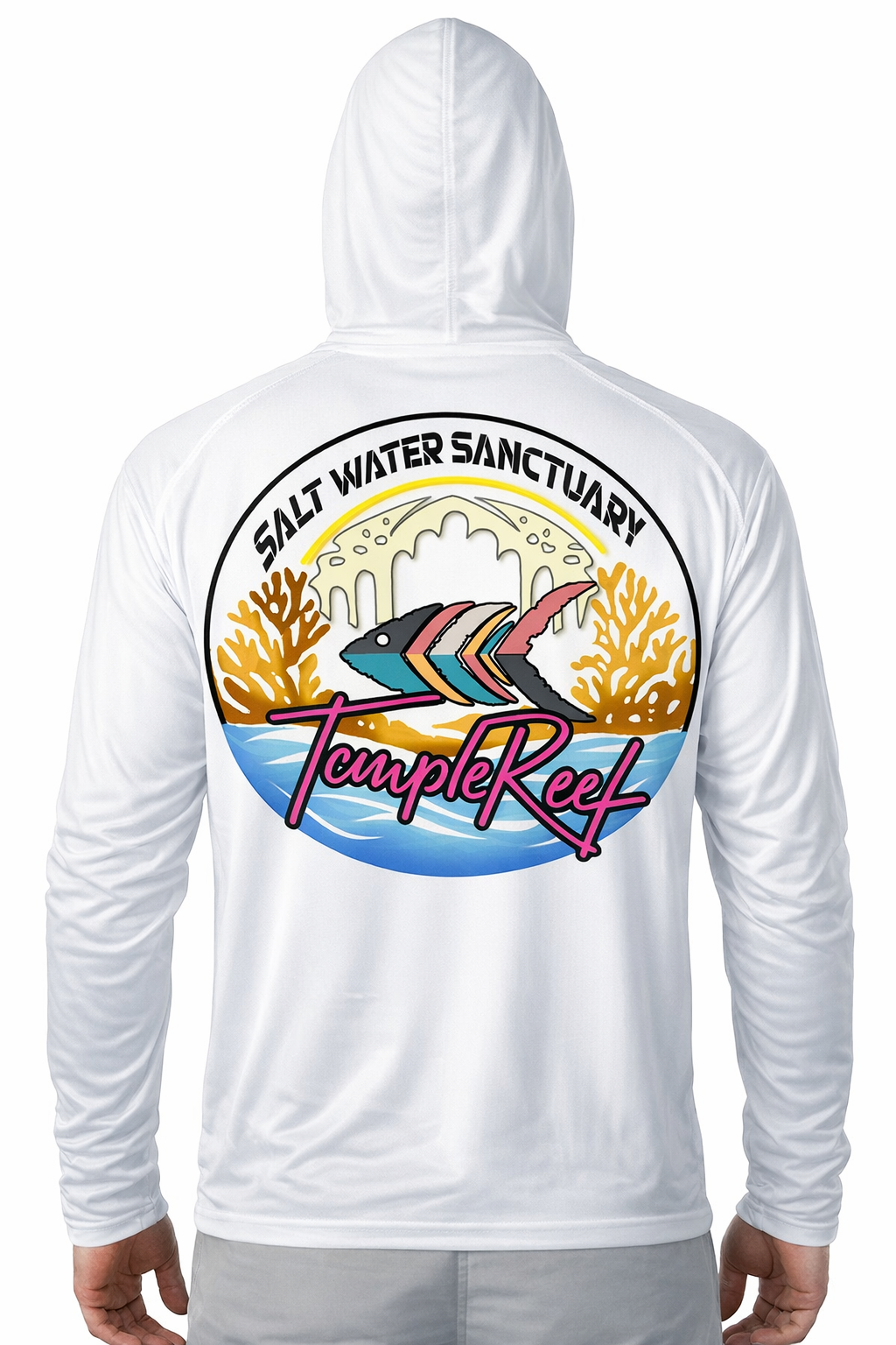 Temple Reef® Saltwater Sanctuary UV Hooded Fishing Shirt