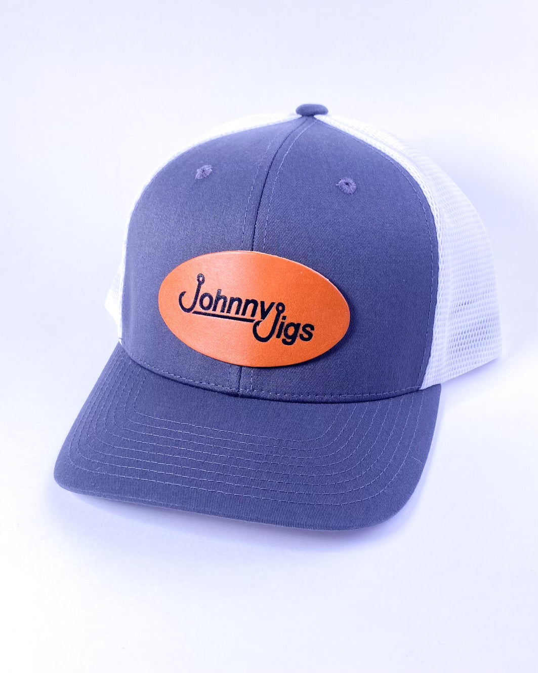 Johnny Jigs® Leather Patch Hat | Premium Flexfit Fishing Hat