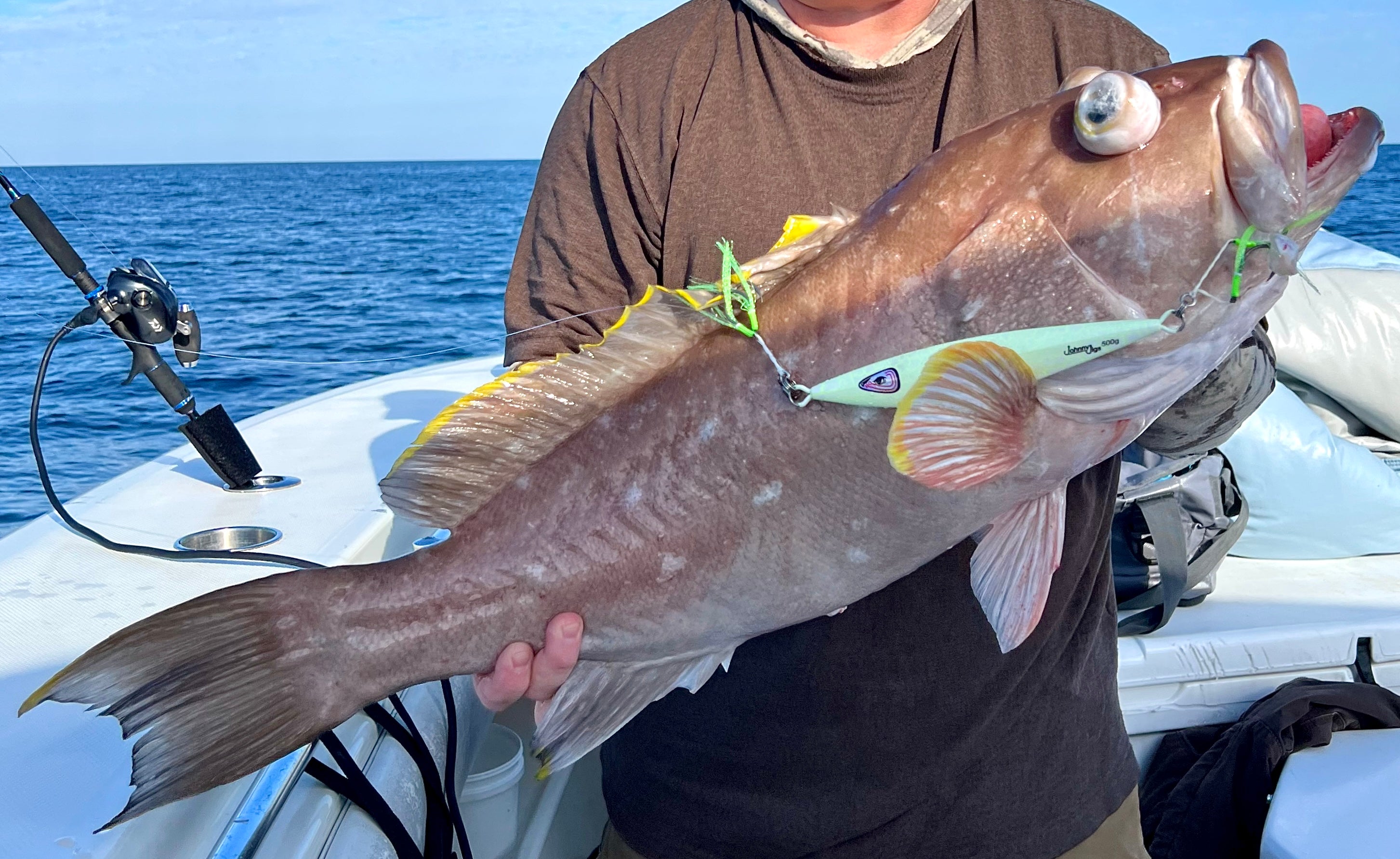 Flat Back Moon Rock Glow Limited Edition Slow Pitch Jig | Johnny Jigs