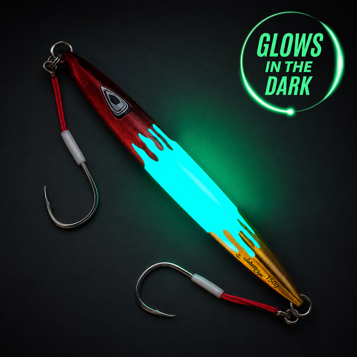 Atlas Gold/Red Drip Slow Pitch Jig