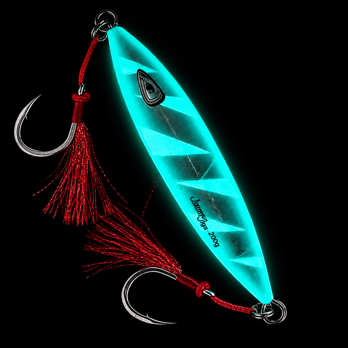 Ridged Silver Ghost Glow Slow Pitch Jig