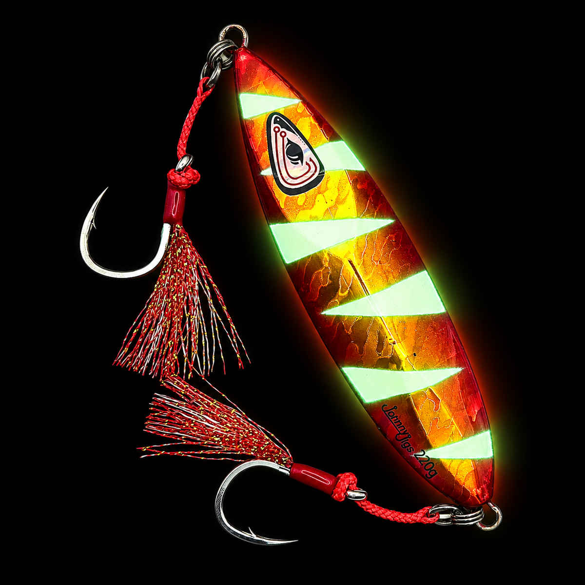 Ultra Flutter Gold/Red Glow Slow Pitch Jig