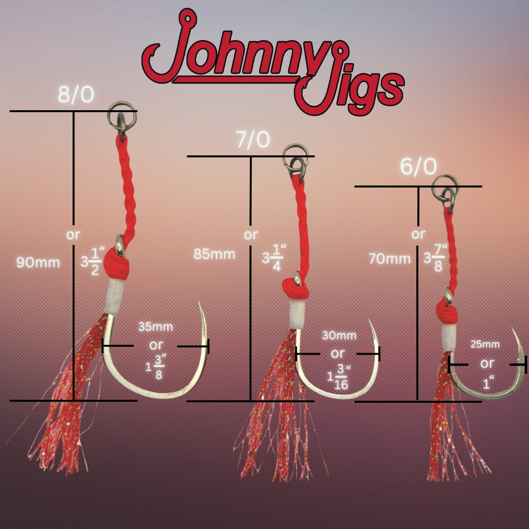 Pro Jigger™ Braided Single Assist Hooks with Split Ring