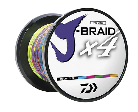 Daiwa J-Braid X4 Multi Color 3300yd Bulk Spools