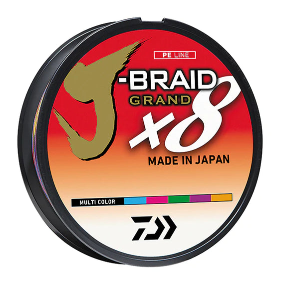Daiwa J-Braid Grand x8 Braided Line 30lb / Multi-Color / 550yd