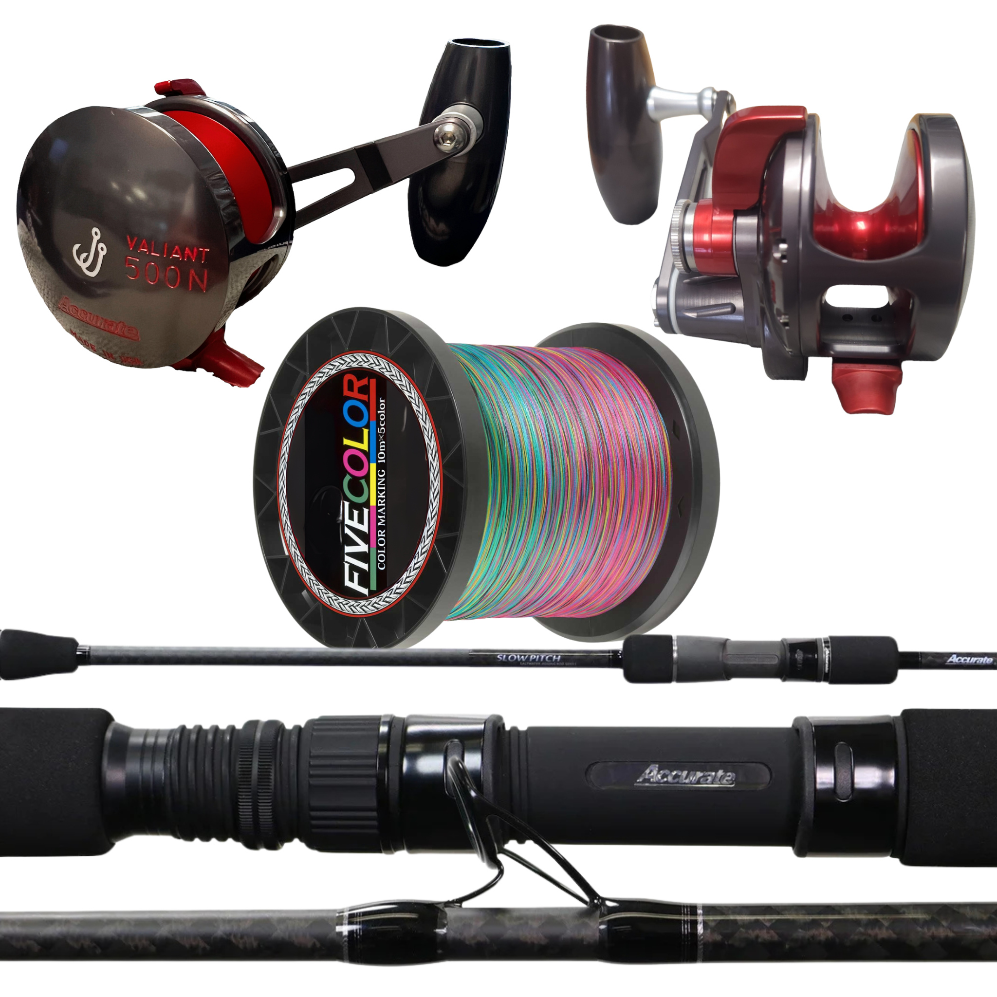 JJ Accurate 500N-SPJ Reel & Valiant Rod Combo