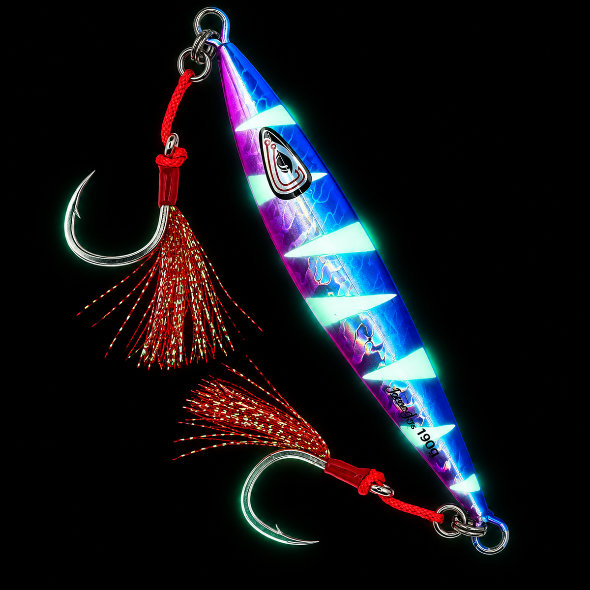 Flat Back Blue/Pink Glow Slow Pitch Jig