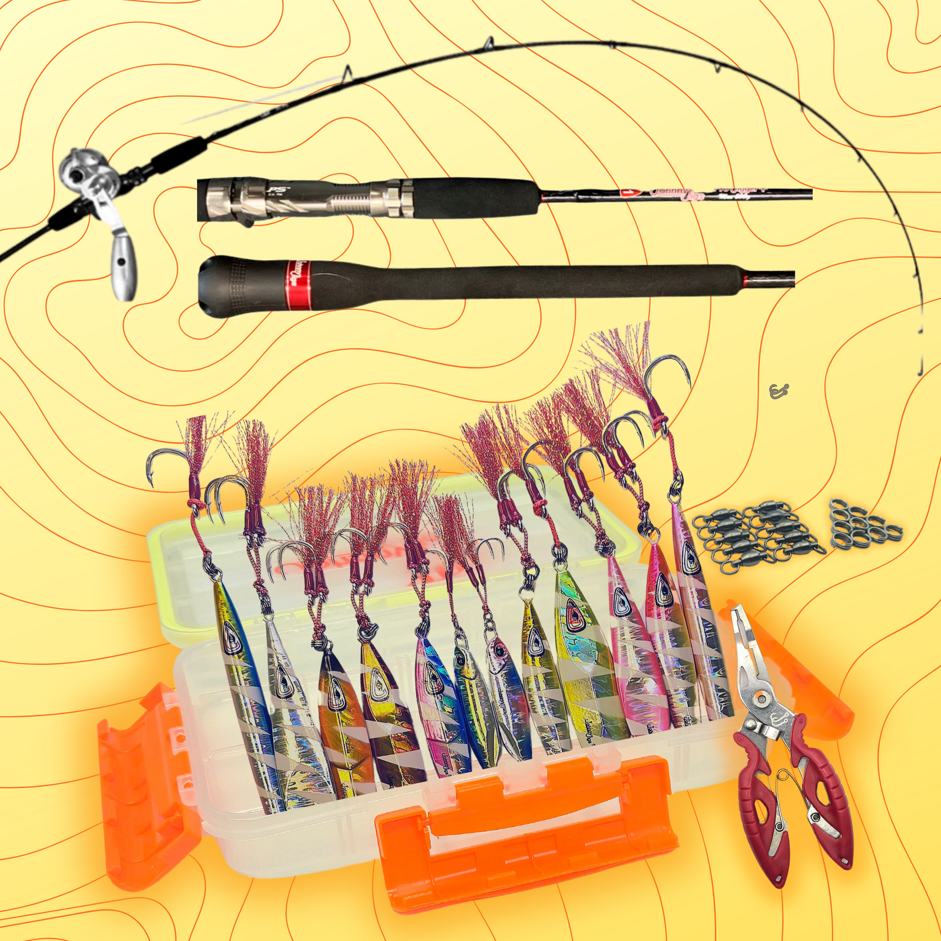 GIGO ジブリー３点セット Johnny Jigs® Pro Jigger® PLUS Micro Jig Bundle | Micro Jigging Setup