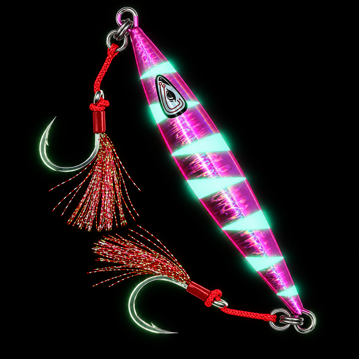 Flat Back Pink Glow Slow Pitch Jig
