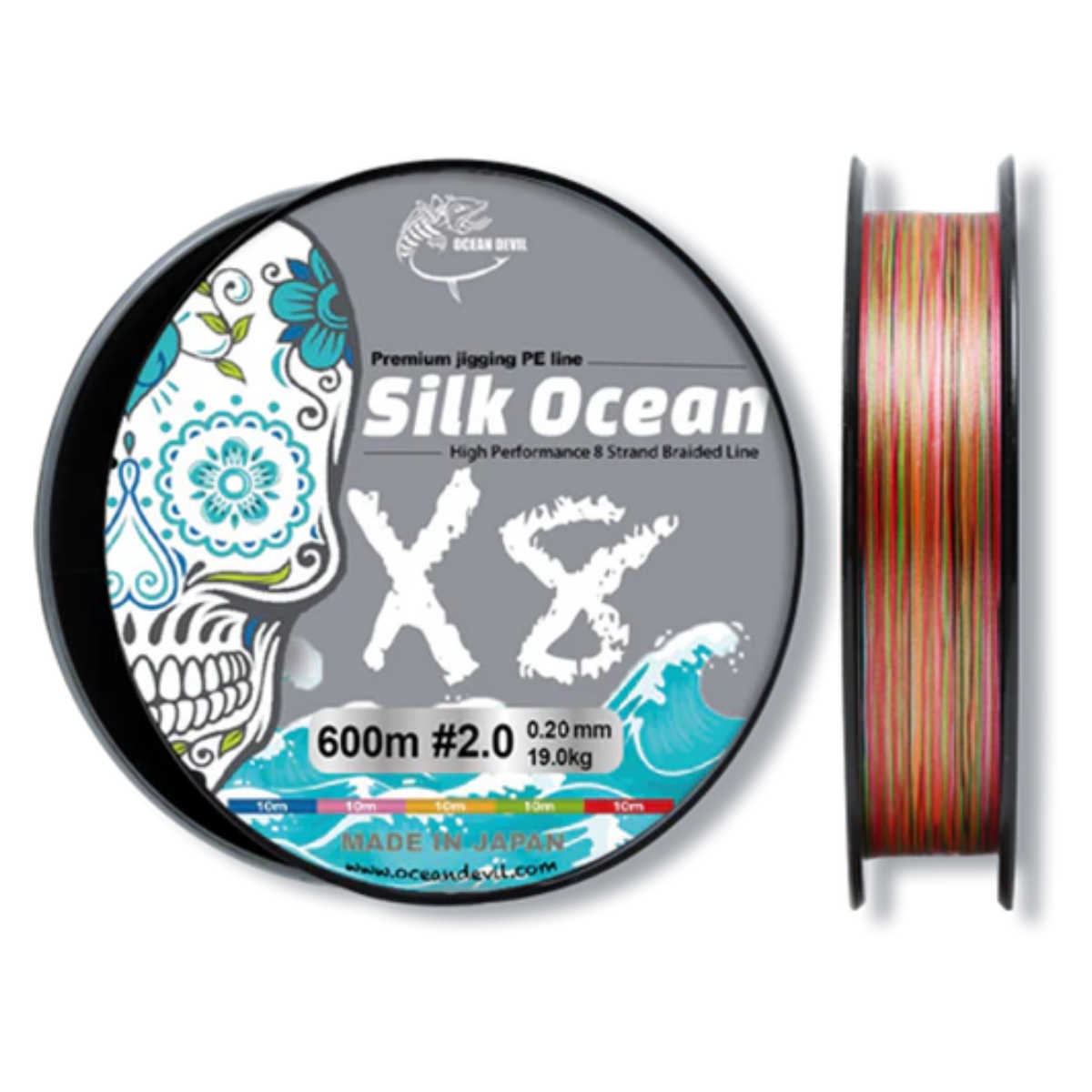 OCEAN DEVIL Silk Ocean Premium Slow Jigging PE line (Multi-Color)