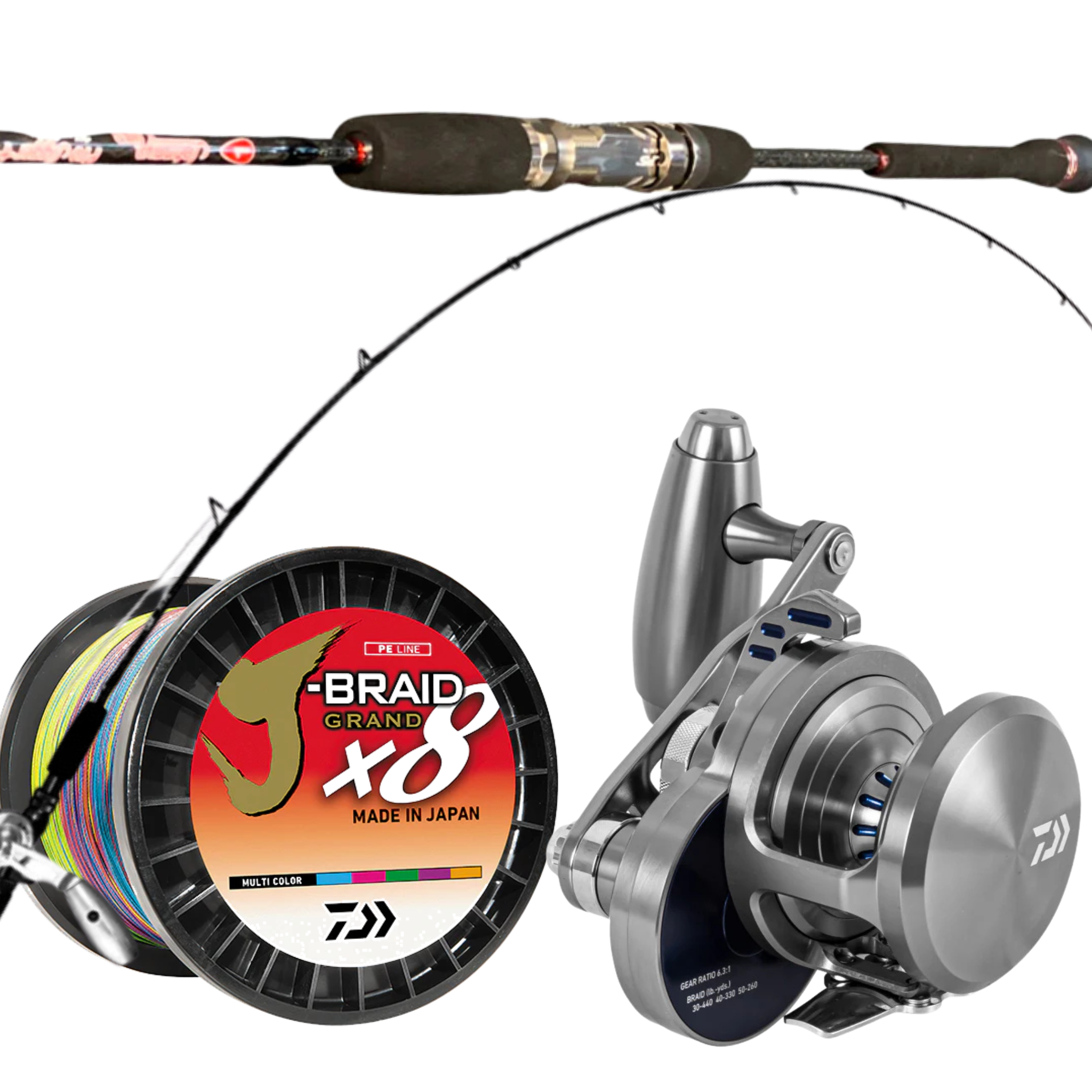 JJ Pro Jigger Plus Rod and Spooled Saltiga LD35JH Combo