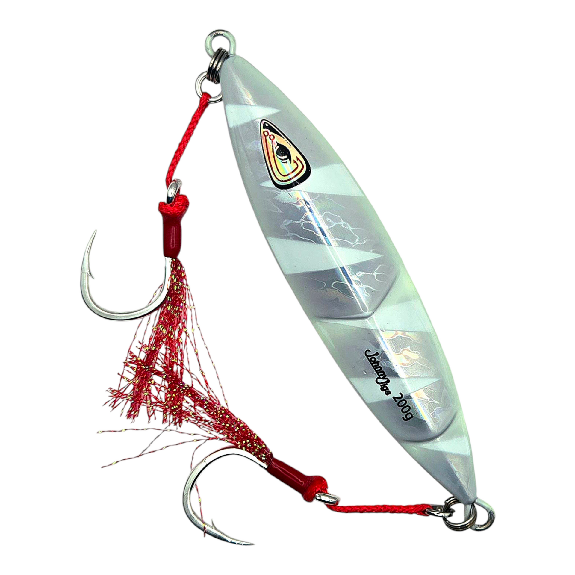 Ridged Silver Ghost Glow Slow Pitch Jig 60g Micro