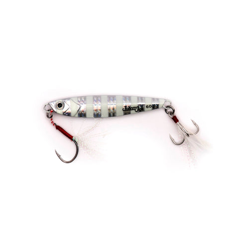 Casting Jig silver and glow for mahi or dolphin with treble hook