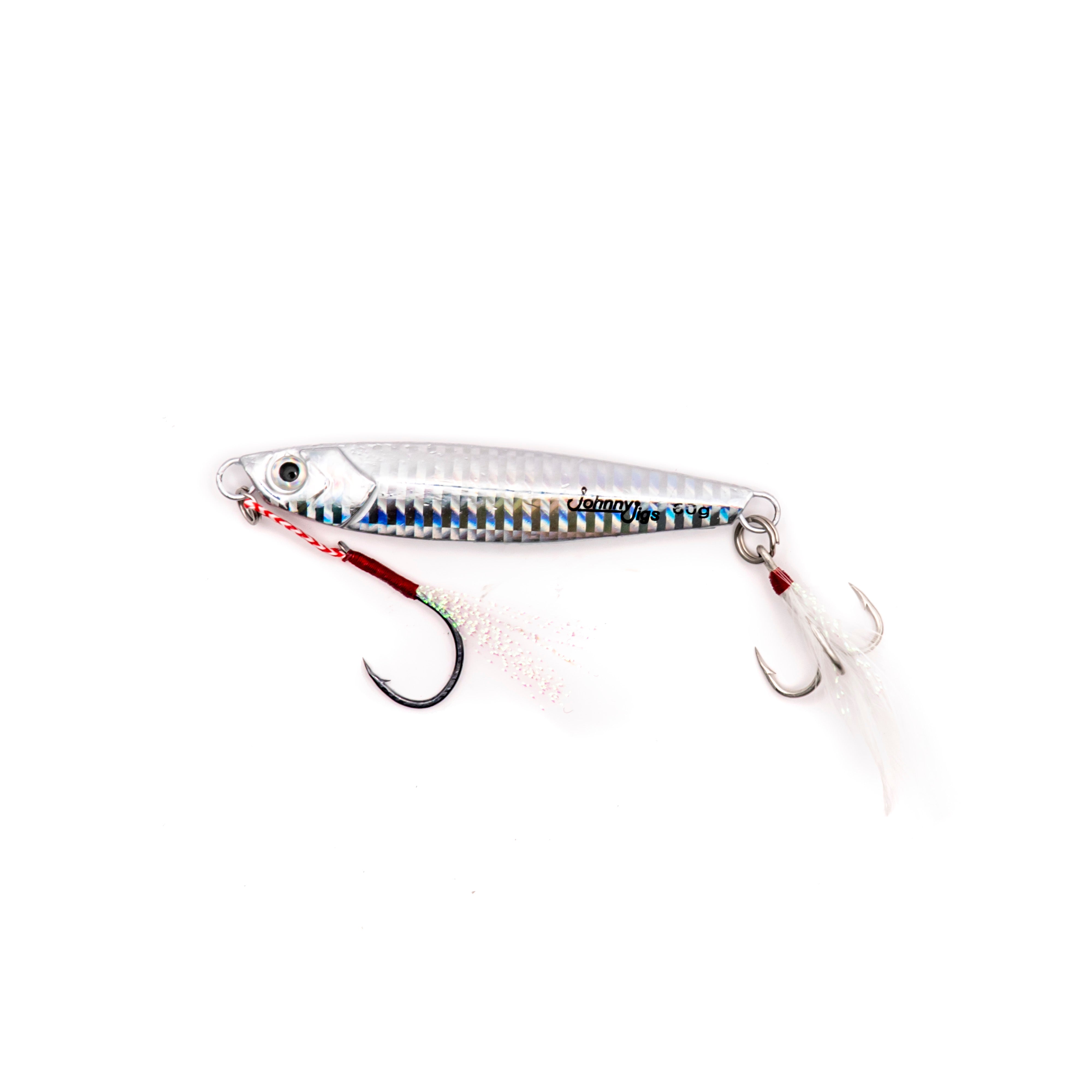 Casting Jig silver for mahi or dolphin with treble hook