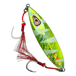 Ultra Flutter Chartreuse Slow Pitch Jig with assist hooks