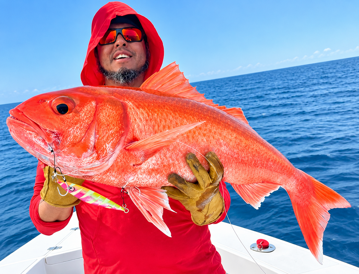 Flat Back Watermelon Glow Slow Pitch Jig