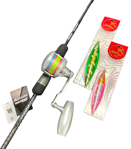 ACCURATE BV-300 JIGGING COMBO WITH FREE SPOOLING AND JIGS