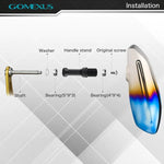 Gomexus T-bar Titanium Oil Slick 105mm Power Handle