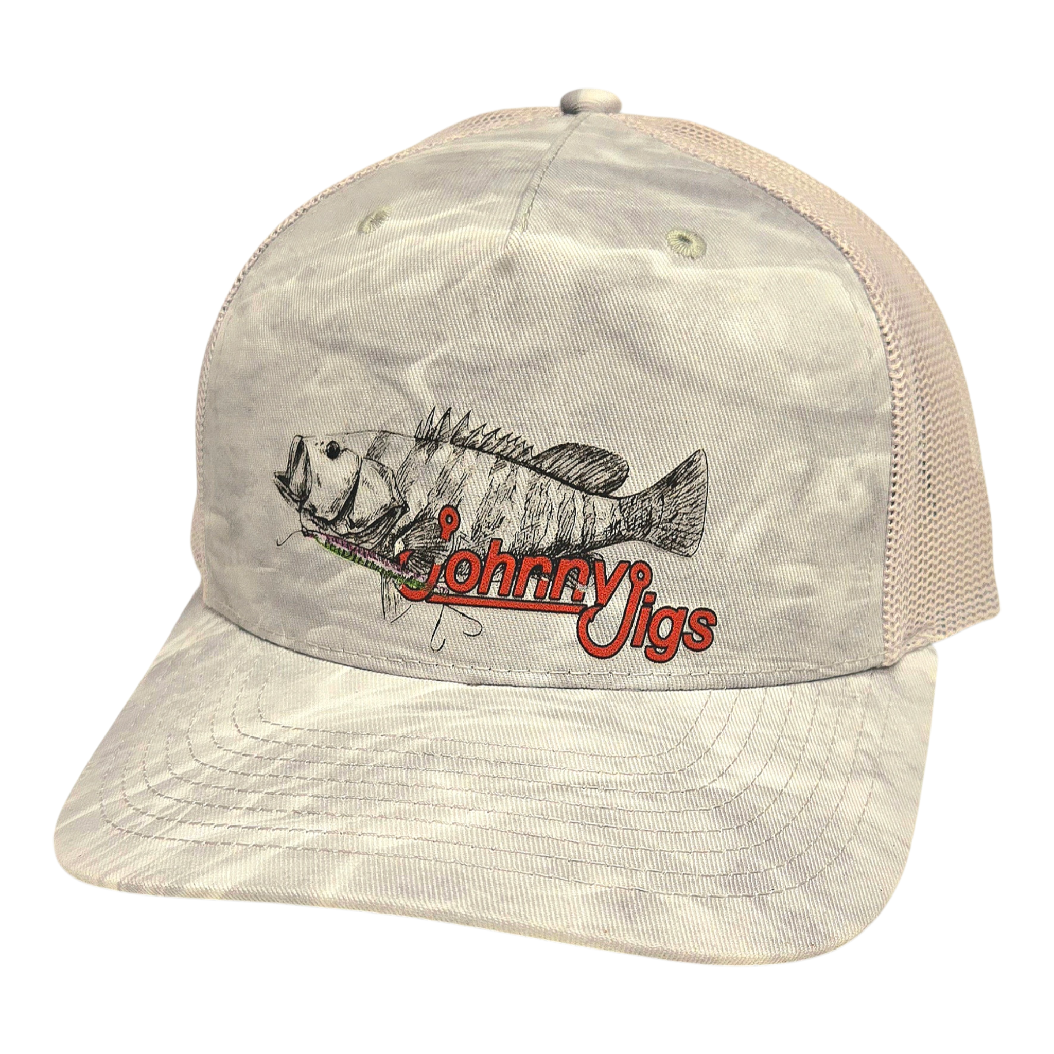 Trucker hat with a grouper image