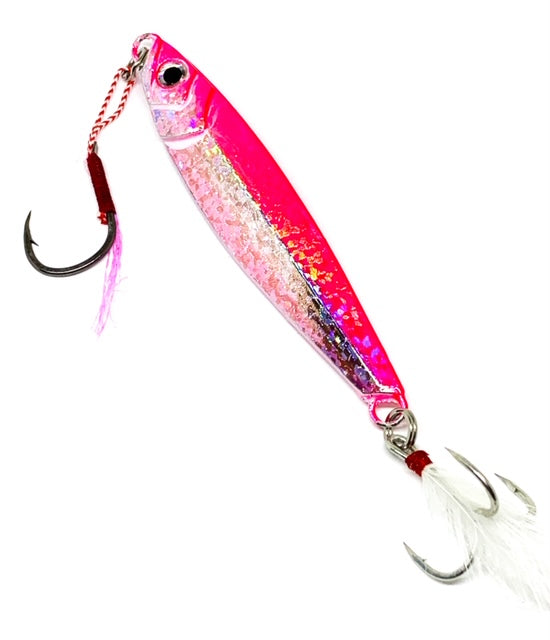 Long casting Jig Pink and Silver 60g