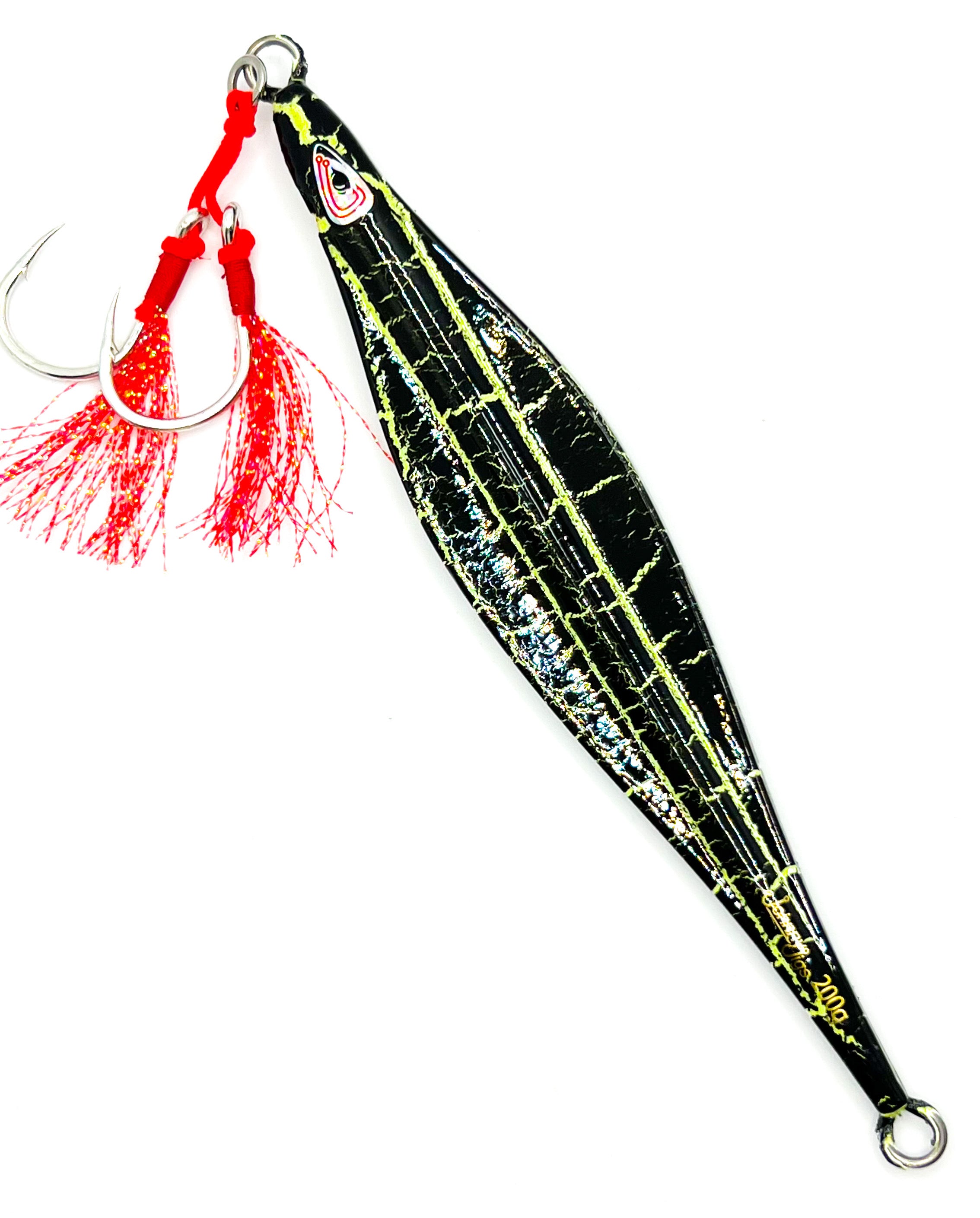 Flying Wing Black Crackle Slow Pitch Jig - 160g - 200g