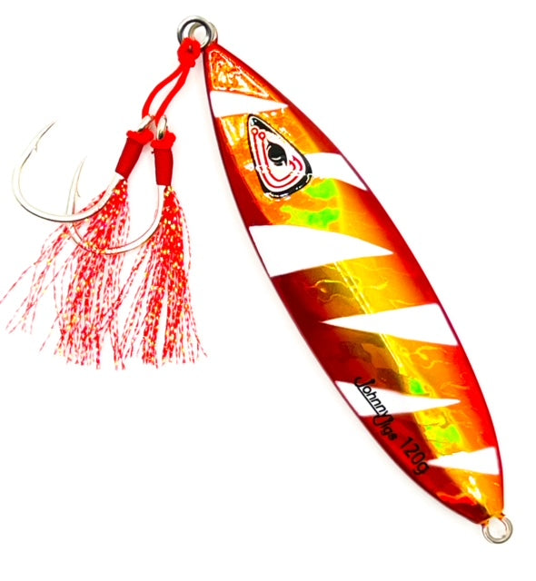 Ultra Flutter Gold/Red Glow Slow Pitch Jig